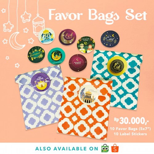 Eid Mubarak Favor Bags Set